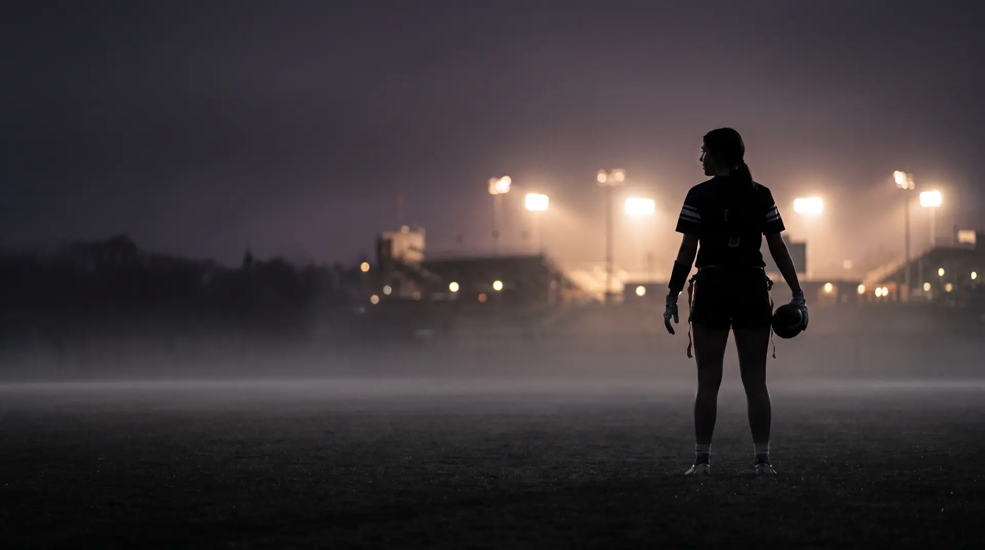 Young Baltimore players training at dusk
